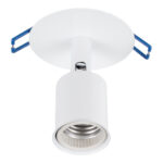 GloboStar® SARA 00848 Μοντέρνο Φωτιστικό Οροφής Σποτ Μονόφωτο 1 x E27 IP20 Λευκό Μέταλλο - Μ8 x Π8 x Υ8.5cm - Image 3