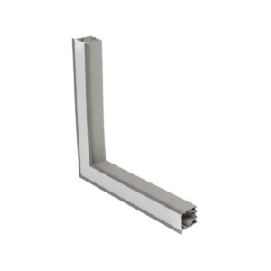 GLOBOSTAR® ALP-CORNER-SIDE90 RECESSA 61790 Χωνευτό Προφίλ Αλουμινίου Γωνία με Λευκό Γαλακτερό Πατητό Κάλυμμα για Ταινίες LED IP20 - Γκρι Ανθρακί Ματ - Μ30 x Π3.5 x Υ4cm