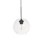 GLOBOSTAR® MPRALA 206-0038 Μοντέρνο Κρεμαστό Φωτιστικό Οροφής με Ντουί 1 x E27 AC 220-240V IP20 - Διάφανο - Μ20 x Π20 x Υ18cm