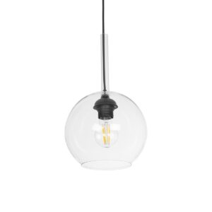 GLOBOSTAR® MPRALA 206-0038 Μοντέρνο Κρεμαστό Φωτιστικό Οροφής με Ντουί 1 x E27 AC 220-240V IP20 - Διάφανο - Μ20 x Π20 x Υ18cm