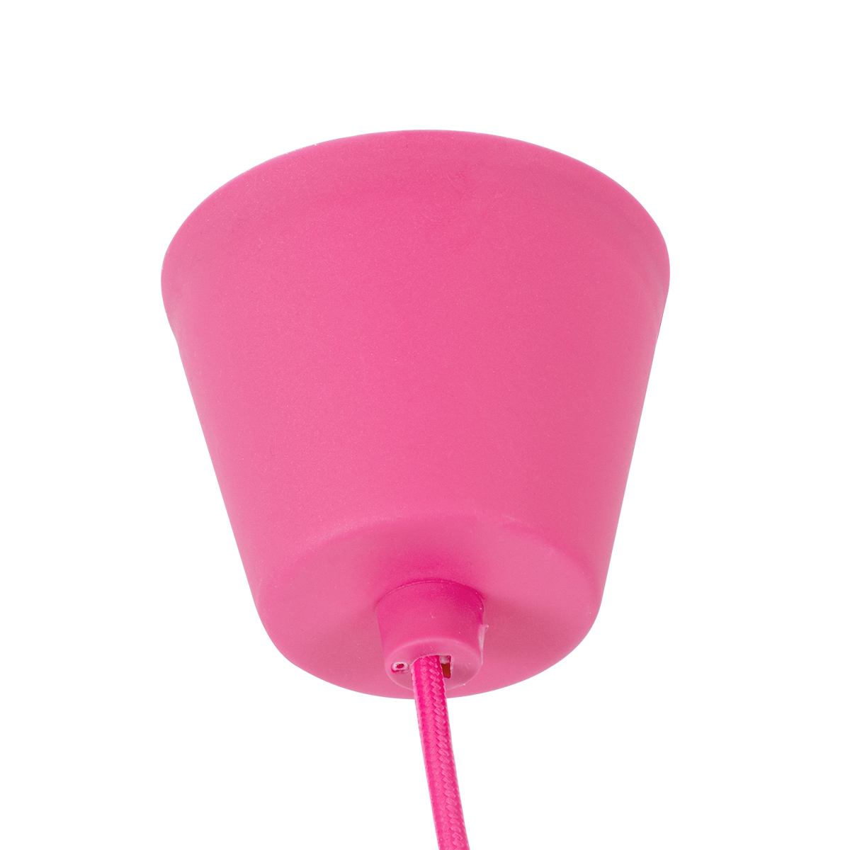 GloboStar® CABLITO 61552 Μοντέρνο Κρεμαστό Φωτιστικό Οροφής Μονόφωτο 1 x E27 Φούξια Σιλικόνης Ανάρτηση με Υφασμάτινο Καλώδιο Φ4 x Υ110cm - Image 2