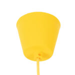 GloboStar® CABLITO 61555 Μοντέρνο Κρεμαστό Φωτιστικό Οροφής Μονόφωτο 1 x E27 Κίτρινο Σιλικόνης Ανάρτηση με Υφασμάτινο Καλώδιο Φ4 x Υ110cm - Image 2