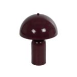 GloboStar® GASCO 204-0148 Μοντέρνο Eπιτραπέζιο Φωτιστικό Μονόφωτο 1 x E27 IP20 Κόκκινο Μέταλλο - Μ25 x Π25 x Υ35cm