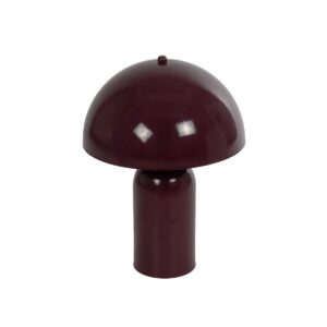 GloboStar® GASCO 204-0148 Μοντέρνο Eπιτραπέζιο Φωτιστικό Μονόφωτο 1 x E27 IP20 Κόκκινο Μέταλλο - Μ25 x Π25 x Υ35cm