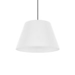 GloboStar® TRIANGLE 204-0089 Μοντέρνο Κρεμαστό Φωτιστικό Kαπέλο Μονόφωτο 1 x E27 IP20 Λευκό Ύφασμα - Μ37 x Π37 x Υ70cm