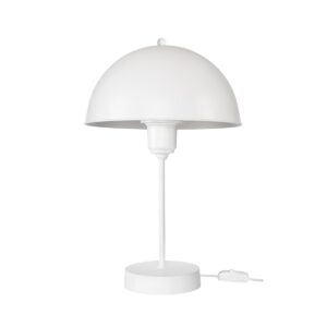 GLOBOSTAR® GAZETA 203-0301 Μοντέρνο Επιτραπέζιο Φωτιστικό Πορτατίφ με Ντουί 1 x E27 AC 220-240V IP20 - Λευκό  - Μ25 x Π25 x Υ39cm