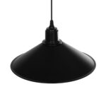 GloboStar® FERRO 203-0084 Μοντέρνο Κρεμαστό Φωτιστικό Καμπάνα Μονόφωτο 1 x E27 IP20 Μαύρο Πλαστικό - Μ30 x Π30 x Υ90cm - Image 6
