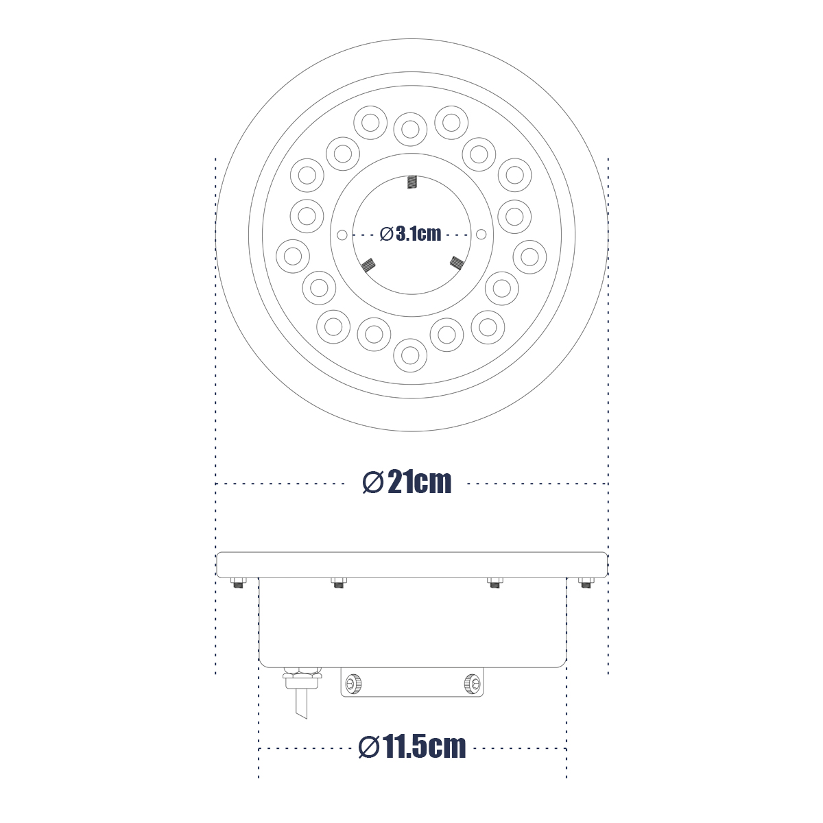 GloboStar® UNDERWATER-DENIS 90434 Υποβρύχιο Χωνευτό Φωτιστικό Σποτ Ειδικό για Σιντριβάνια - Πισίνες - Τζακούζι LED 9W 765lm 30° DC 24V Αδιάβροχο IP68 Φ21 x Υ7.5cm RGBW DMX512 - Ανοξείδωτο Ατσάλι SS304 - 3 Years Warranty - Image 7