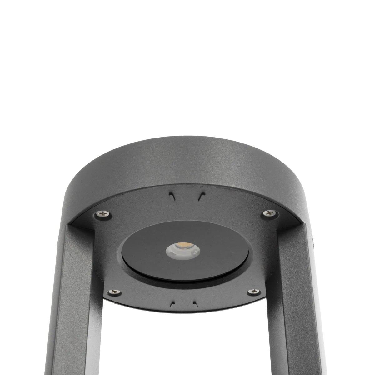 GLOBOSTAR® KIPARIO 90542 Φωτιστικό Κολωνάκι Κήπου LED 15W 1500lm 60° AC 220-240V Αδιάβροχο IP65 Θερμό Λευκό 2700K - Γκρι Ανθρακί - Μ20 x Π20 x Υ58cm - 3 Χρόνια Εγγύηση - Image 6