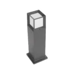 GLOBOSTAR® PALASO 90547 Φωτιστικό Κολωνάκι Κήπου με Ντουί 1 x E27 AC 220-240V Αδιάβροχο IP65 - Γκρι Ανθρακί - Μ20 x Π20 x Υ60.5cm - Image 5