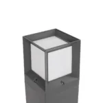 GLOBOSTAR® PALASO 90547 Φωτιστικό Κολωνάκι Κήπου με Ντουί 1 x E27 AC 220-240V Αδιάβροχο IP65 - Γκρι Ανθρακί - Μ20 x Π20 x Υ60.5cm - Image 6