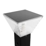 GLOBOSTAR® VEGGIE 90549 Φωτιστικό Κολωνάκι Κήπου με Ντουί 1 x E27 60° AC 220-240V Αδιάβροχο IP65 - Μαύρο - Μ20 x Π20 x Υ60cm - 2 Χρόνια Εγγύηση - Image 3