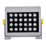 GloboStar® FLOOD-HENA 90444 Προβολέας Wall Washer για Φωτισμό Κτιρίων LED 24W 2040lm 30° AC 220-240V Αδιάβροχο IP67 Μ22.5 x Π6 x Υ16.5cm Αρχιτεκτονικό Πορτοκαλί 2200K - Ασημί - 3 Years Warranty - Image 3