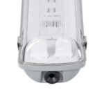 GloboStar® 90611 60cm Tri-Proof Πλαστικό PC Σκαφάκι με Μεταλλικά Clips για 2 x Λάμπες T8 Τύπου Φθορίου LED Τροφοδοσίας Ενός Άκρου Αδιάβροχο IP65 - Image 4