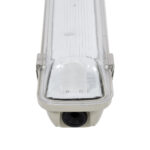 GloboStar® 90612 120cm Tri-Proof Πλαστικό PC Σκαφάκι με Μεταλλικά Clips για 1 x Λάμπες T8 Τύπου Φθορίου LED Τροφοδοσίας Ενός Άκρου Αδιάβροχο IP65 - Image 4