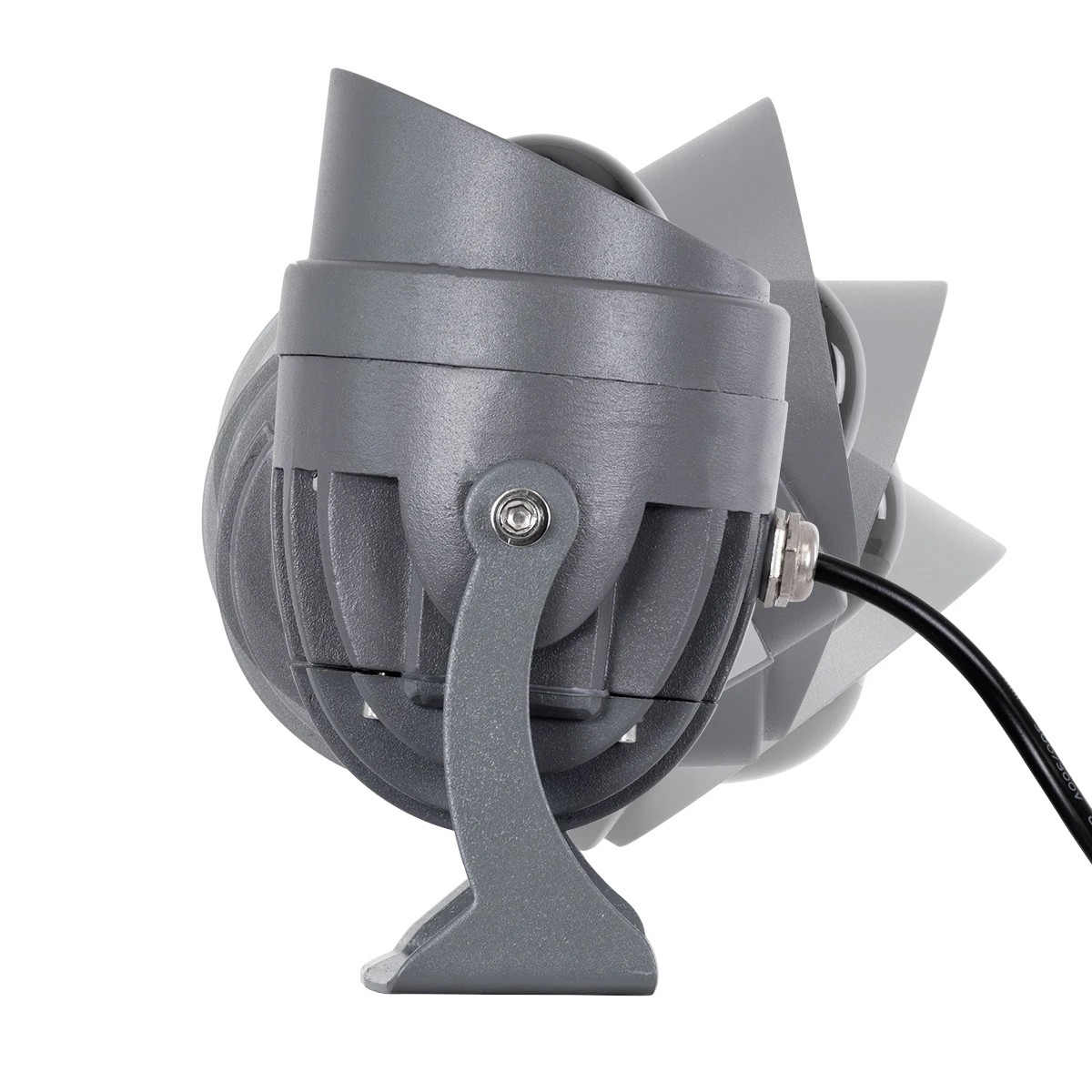 GloboStar® SPOT-XENIA 90632 Σποτ Φωτισμου Wall Washer LED 16W 1440lm 3° DC 24V Αδιάβροχο IP65 Φ9 x Υ12cm Θερμό Λευκό 3000K - Σφυρήλατο Γκρι - 3 Years Warranty - Image 2