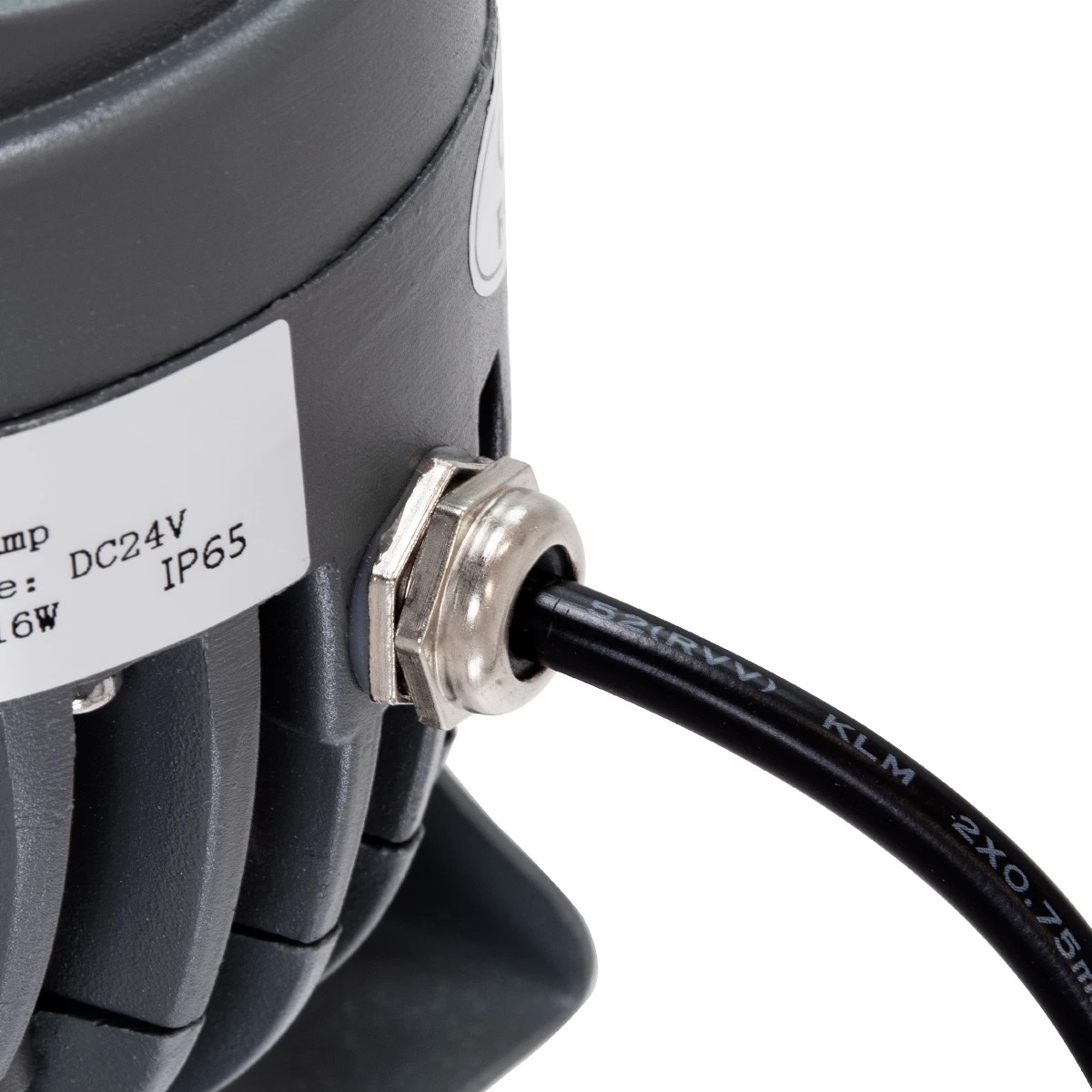 GloboStar® SPOT-XENIA 90632 Σποτ Φωτισμου Wall Washer LED 16W 1440lm 3° DC 24V Αδιάβροχο IP65 Φ9 x Υ12cm Θερμό Λευκό 3000K - Σφυρήλατο Γκρι - 3 Years Warranty - Image 5