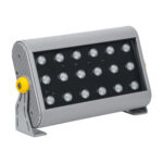 GloboStar® FLOOD-HENA 90642 Προβολέας Wall Washer για Φωτισμό Κτιρίων LED 36W 3600lm 30° DC 24V Αδιάβροχο IP65 Μ30 x Π6 x Υ17cm Πολύχρωμο RGB DMX512 - Ασημί - 3 Years Warranty - Image 2