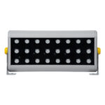 GloboStar® FLOOD-HENA 90643 Προβολέας Wall Washer για Φωτισμό Κτιρίων LED 48W 4800lm 30° DC 24V Αδιάβροχο IP65 Μ39 x Π6 x Υ17cm Πολύχρωμο RGB DMX512 - Ασημί - 3 Years Warranty - Image 3