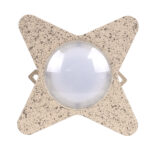 GloboStar® WALLLIGHT-CINA 90658 Φωτιστικό Τοίχου - Απλίκα LED 10W 1100lm 10° AC 220-240V Αδιάβροχο IP65 Μ18.5 x Π18.5 x Υ8.5cm Θερμό Λευκό 3000K - Μπεζ της Άμμου - Image 4