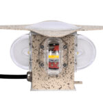 GloboStar® WALLLIGHT-CINA 90658 Φωτιστικό Τοίχου - Απλίκα LED 10W 1100lm 10° AC 220-240V Αδιάβροχο IP65 Μ18.5 x Π18.5 x Υ8.5cm Θερμό Λευκό 3000K - Μπεζ της Άμμου - Image 6