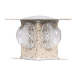 GloboStar® WALLLIGHT-CINA 90659 Φωτιστικό Τοίχου - Απλίκα LED 10W 1000lm 10° AC 220-240V Αδιάβροχο IP65 Μ18.5 x Π18.5 x Υ8.5cm με Αυτόματα Προγράμματα Εναλλαγής Χρωμάτων Πολύχρωμο RGB - Μπεζ της Άμμου - Image 3