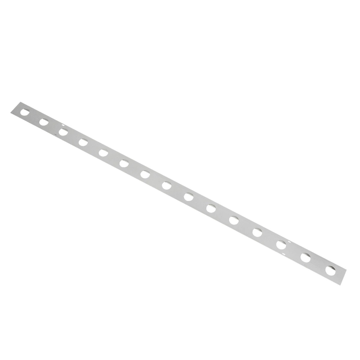 GloboStar® 90829 Μεταλλικο Καλυμμα 1 Μέτρου 15 Τεμαχίων για Ψηφιακή Αλυσίδα Γιρλάντα 20 Σποτ LED με Κωδικό 90140 Ασημί Μ100 x Π4.7 x Υ1cm