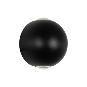 GLOBOSTAR® VEGA 60672 Μοντέρνο Φωτιστικό Τοίχου - Απλίκα LED 6W 750lm 30° AC 220-240V Αδιάβροχο IP65 Θερμό Λευκό 2700K - Bridgelux COB Chip & TÜV SÜD Driver - Μαύρο Ματ - Μ10 x Π7.5 x Υ10cm - 5 Χρόνια Εγγύηση