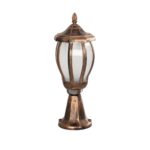GloboStar® VERDI 203-0235 Vintage Επιδαπέδιο Φωτιστικό Φαναράκι Μονόφωτο 1 x E27 IP44 Χάλκινο Πλαστικό Σώμα - Μ17 x Π17 x Υ47cm