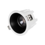 GLOBOSTAR® DUSTY 60341 Χωνευτό Downlight Σποτ LED 12W 1320lm 45° AC 220-240V Αδιάβροχο IP65 Θερμό Λευκό 2700K - Bridgelux COB Chip & TÜV SÜD Driver - Λευκό & Μαύρο Ματ - Μ8 x Π8 x Υ7.5cm / Q7.5cm - 5 Χρόνια Εγγύηση