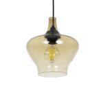 GLOBOSTAR® OVOCE 206-0033 Μοντέρνο Κρεμαστό Φωτιστικό Οροφής με Ντουί 1 x E27 AC 220-240V IP20 - Mελί - Μ20 x Π20 x Υ22cm
