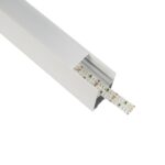 GLOBOSTAR® ALP-LINEAR LUMILINE 61763-3M Επιφανειακό / Κρεμαστό Προφίλ Αλουμινίου με Λευκό Γαλακτερό Πατητό Κάλυμμα για Ταινίες LED IP20 - Λευκό Ματ - Μ300 x Π3.5 x Υ7cm