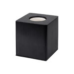 GloboStar® WOODBOX 99407 Μοντέρνο Επιτραπέζιο Φωτιστικό Πορτατίφ Μονόφωτο 1 x E27 AC220-240V με 1.35m Καλώδιο και Διακόπτη On/Off - Σώμα από Φυσικό Ξύλο - Μ7.6 x Π7.6 x Υ8.2cm - Μαύρος Έβενος - 5 Years Warranty - Image 2