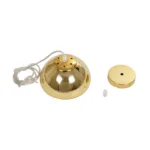 GLOBOSTAR® CRISTIN 999-0037 Μοντέρνο Κρεμαστό Φωτιστικό Οροφής με Ντουί 1 x G4 AC 220-240V IP20 - Χρυσό - Μ18 x Π18 x Υ13cm - Image 9