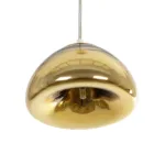 GLOBOSTAR® CRISTIN 999-0037 Μοντέρνο Κρεμαστό Φωτιστικό Οροφής με Ντουί 1 x G4 AC 220-240V IP20 - Χρυσό - Μ18 x Π18 x Υ13cm - Image 4