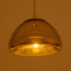 GLOBOSTAR® CRISTIN 999-0038 Μοντέρνο Κρεμαστό Φωτιστικό Οροφής με Ντουί 1 x G4 AC 220-240V IP20 - Χάλκινο - Μ18 x Π18 x Υ13cm