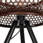 GloboStar® ZORION 999-0040 Vintage Επιτραπέζιο Φωτιστικό Πορτατίφ Μονόφωτο 1 x E27 IP20 Καφέ Ξύλο με Μαύρο Μέταλλο - Μ40 x Π40 x Υ43.5cm - Image 6