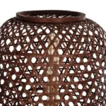GloboStar® CURACAO 999-0041 Μοντέρνο Επιδαπέδιο Φωτιστικό Μονόφωτο 1 x E27 IP20 Μαύρο Μέταλλο με Καφέ Ξύλο - Μ30 x Π30 x Υ165cm - Image 4