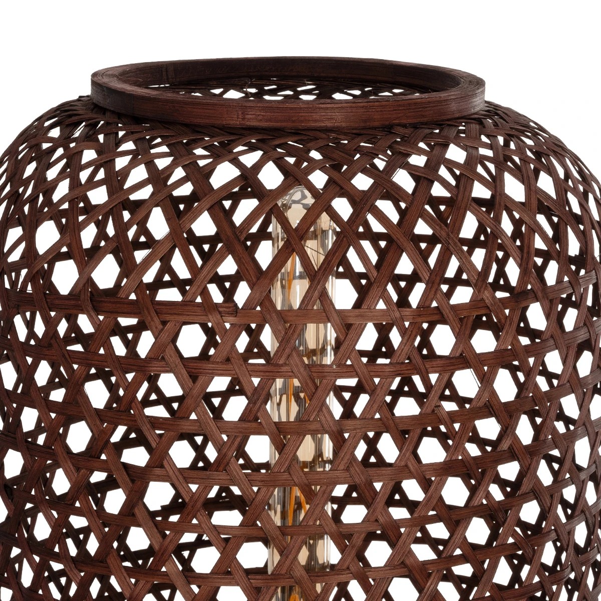 GloboStar® CURACAO 999-0041 Μοντέρνο Επιδαπέδιο Φωτιστικό Μονόφωτο 1 x E27 IP20 Μαύρο Μέταλλο με Καφέ Ξύλο - Μ30 x Π30 x Υ165cm - Image 4