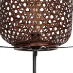 GloboStar® CURACAO 999-0041 Μοντέρνο Επιδαπέδιο Φωτιστικό Μονόφωτο 1 x E27 IP20 Μαύρο Μέταλλο με Καφέ Ξύλο - Μ30 x Π30 x Υ165cm - Image 5