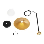 GLOBOSTAR® JOLIET 999-0042 Μοντέρνο Κρεμαστό Φωτιστικό Οροφής με Ντουί 1 x G9 AC 220-240V IP20 - Μαύρο & Χρυσό - Μ20 x Π20 x Y43cm - Image 8