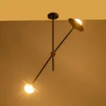 GLOBOSTAR® JOLIET 999-0043 Μοντέρνο Φωτιστικό Οροφής με Ντουί 2 x G9 AC 220-240V IP20 - Μαύρο & Χρυσό - Μ93 x Π20 x Υ106cm