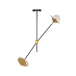 GLOBOSTAR® JOLIET 999-0043 Μοντέρνο Φωτιστικό Οροφής με Ντουί 2 x G9 AC 220-240V IP20 - Μαύρο & Χρυσό - Μ93 x Π20 x Υ106cm - Image 4