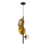 GLOBOSTAR® JOLIET 999-0046 Μοντέρνο Κρεμαστό Φωτιστικό Οροφής με Ντουί 3 x G9 AC 220-240V IP20 - Μαύρο & Χρυσό - Μ27 x Π27 x Y62cm - Image 2