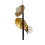 GLOBOSTAR® JOLIET 999-0046 Μοντέρνο Κρεμαστό Φωτιστικό Οροφής με Ντουί 3 x G9 AC 220-240V IP20 - Μαύρο & Χρυσό - Μ27 x Π27 x Y62cm - Image 4