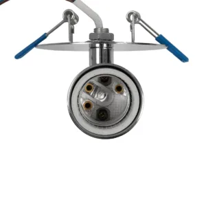 GloboStar® SARA 999-0059 Χωνευτό Φωτιστικό Οροφής Σποτ Μονόφωτο 1 x E27 IP20 Ασημί Μέταλλο - Μ8,5 x Π8,5 x Υ11cm