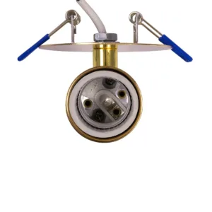 GloboStar® SARA 999-0060 Χωνευτό Φωτιστικό Οροφής Σποτ Μονόφωτο 1 x E27 IP20 Χρυσό Μέταλλο - Μ8,5 x Π8,5 x Υ11cm