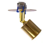 GloboStar® SARA 999-0060 Χωνευτό Φωτιστικό Οροφής Σποτ Μονόφωτο 1 x E27 IP20 Χρυσό Μέταλλο - Μ8,5 x Π8,5 x Υ11cm - Image 3