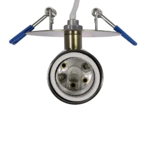 GloboStar® SARA 999-0062 Χωνευτό Φωτιστικό Οροφής Σποτ Μονόφωτο 1 x E27 IP20 Μπρούτζινο Μέταλλο - Μ8,5 x Π8,5 x Υ11cm