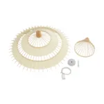 GLOBOSTAR® VENTALIA 999-0066 Boho Κρεμαστό Φωτιστικό Οροφής με Ντουί 1 x E27 AC 220-240V IP20 - Μπεζ - Μ83 x Π83 x Υ36cm - Image 9